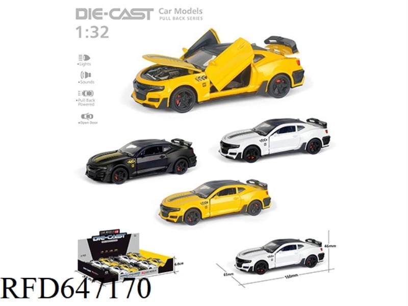 1:32 WARRIOR CHEVROLET ALLOY CAR 12PCS