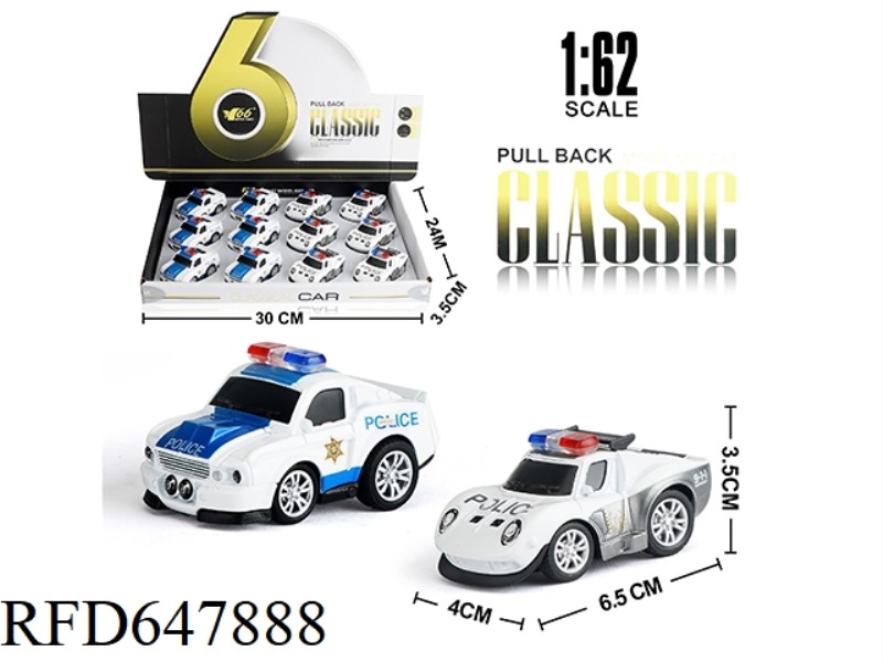 1:62 Q POLICE CAR (MUSTANG) (LAMBORGHINI) 12PCS