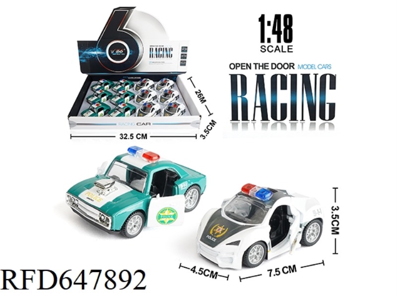 1:48 Q POLICE CAR (DODGE) (LYKEN) 12PCS