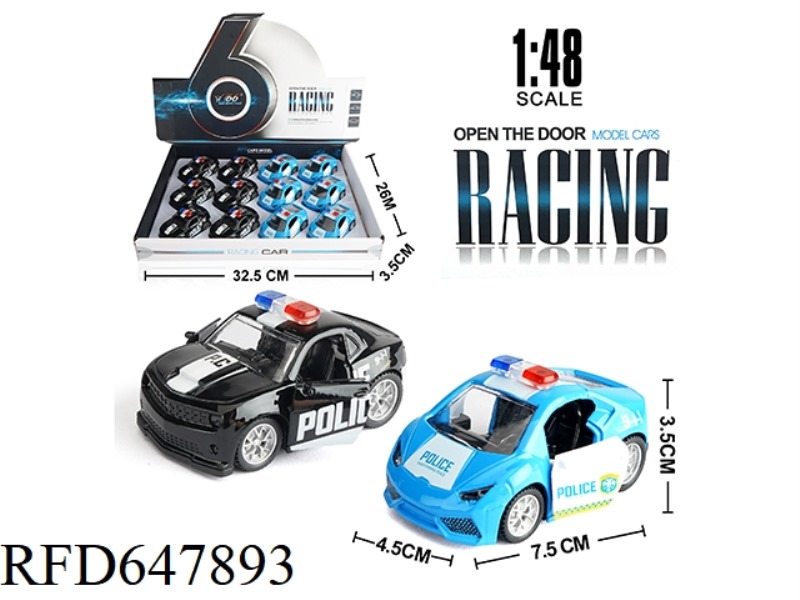 1:48 Q POLICE CAR (CHEVROLET) (LAMBORGHINI) 12PCS