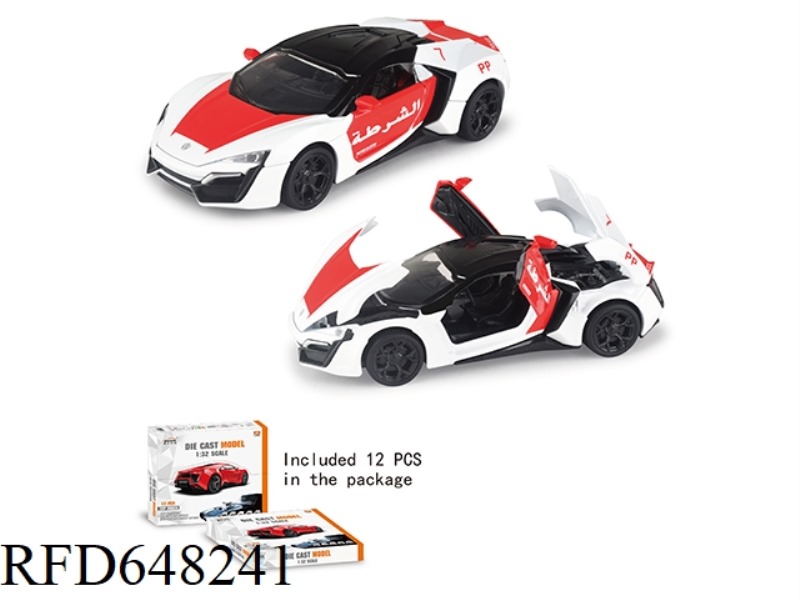 1: 32 LACKEN DUBAI POLICE CAR 12PCS