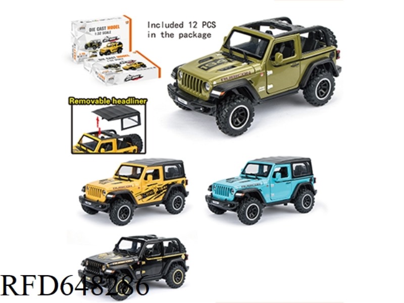 1:32 JEEP HERDSMAN-LUBICON 12PCS