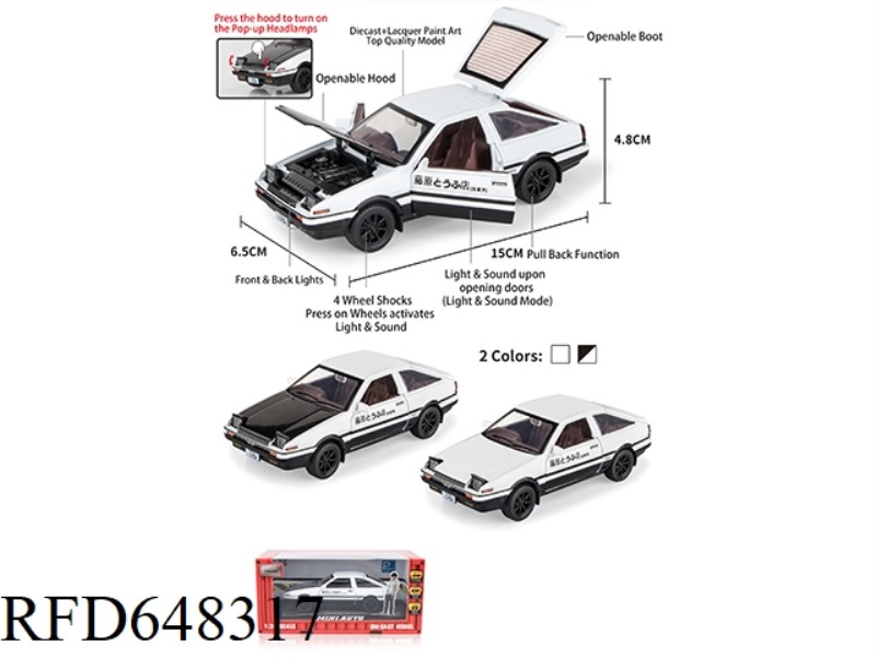 1:32 GENUINE AUTHORIZED TOYOTA AE86