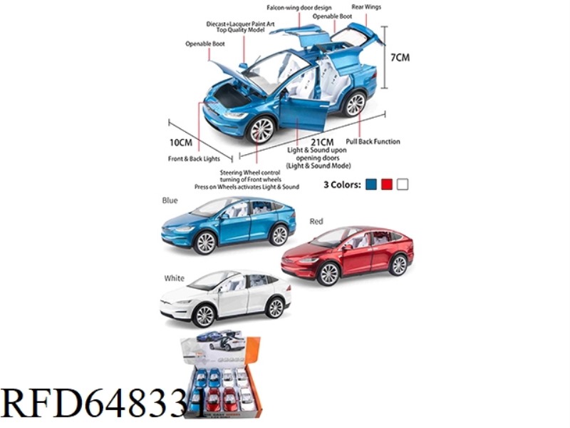 1:24 TESLA MODEL X8PCS