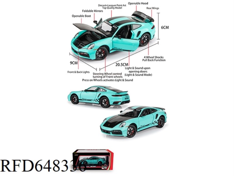 1:24 PORSCHE 911 TURBO S SPECIAL EDITION (LATEST MODEL IN 2022)
