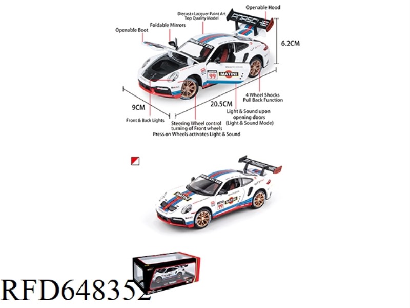 1:24 PORSCHE 911 GT3 RSR RACEWAY EDITION
