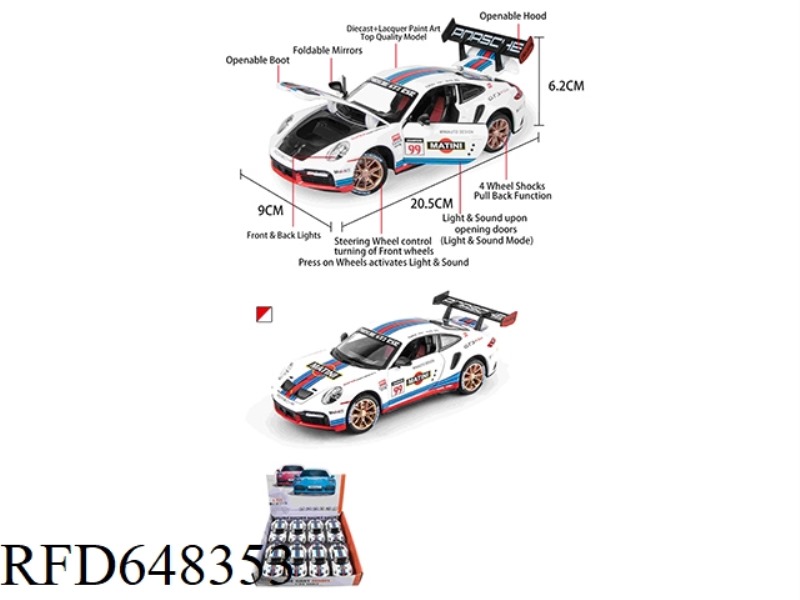 1:24 PORSCHE 911 GT3 RSR TRACK EDITION 8PCS