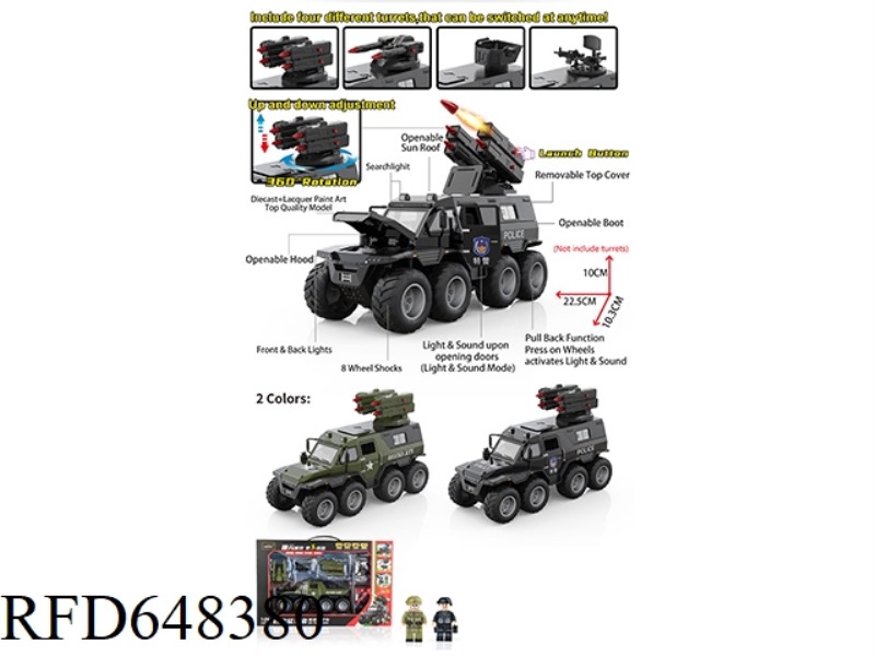 1:24 SHAMAN POLICE CAR-WEAPON SET EDITION