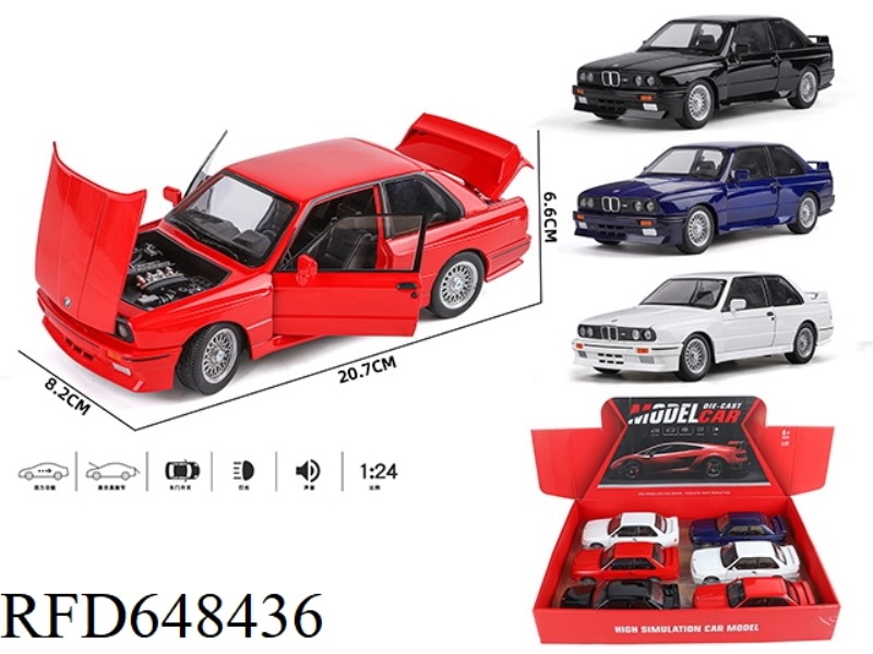 1: 24 BMW M3 STREETCAR EDITION ALLOY CAR 6PCS