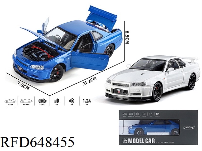 1: 24 GTR STREETCAR VERSION PURE BLUE AND WHITE