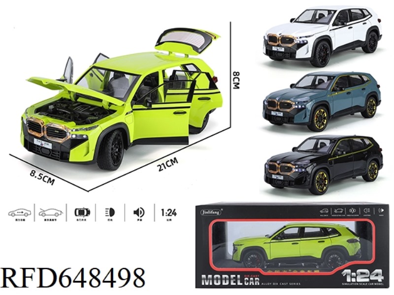 1:24 BMW XM ACOUSTO-OPTIC SIX-DOOR PULL-BACK ALLOY CAR