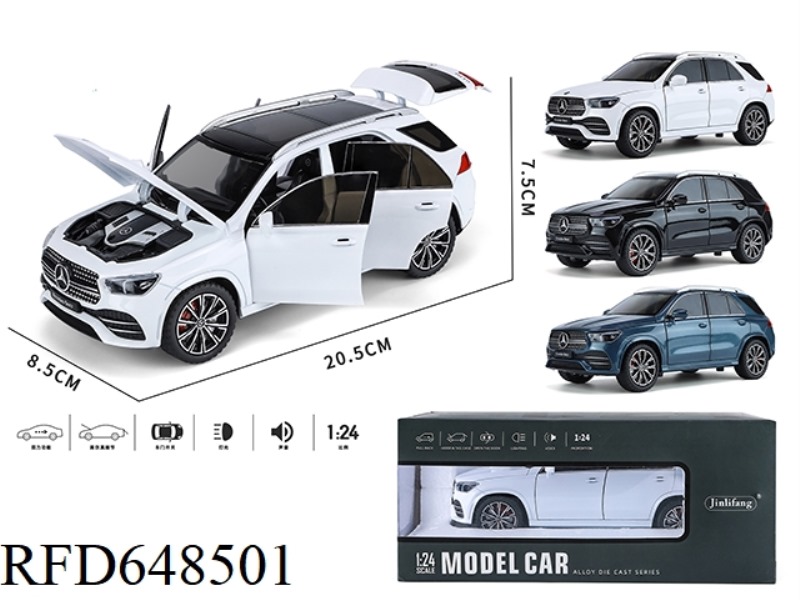 1:24 MERCEDES-BENZ GLE ACOUSTO-OPTIC SIX-DOOR PULL-BACK ALLOY CAR FOAM E-COMMERCE BOX