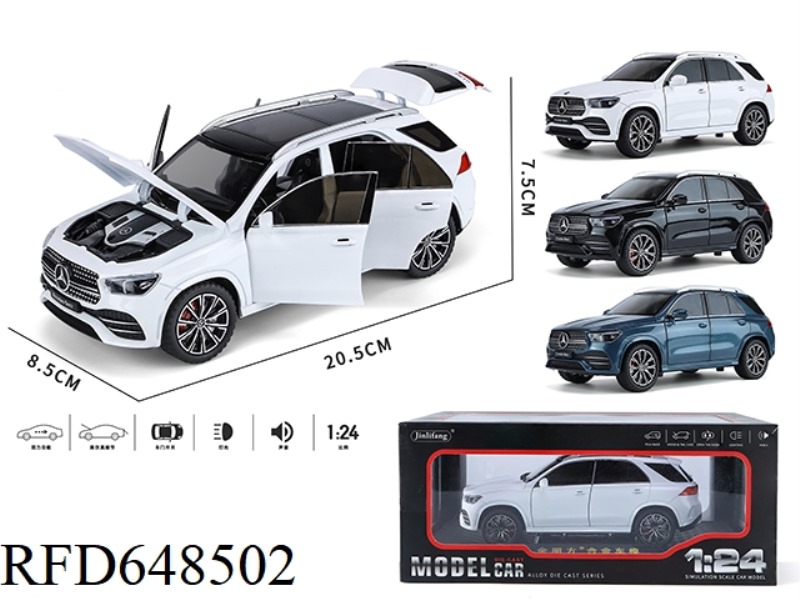 1:24 MERCEDES-BENZ GLE ACOUSTO-OPTIC SIX-DOOR PULL-BACK ALLOY CAR