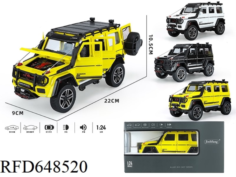 1:24 BIG G OFF-ROAD EDITION ONE SIX-DOOR ACOUSTO-OPTIC PULL-BACK FOUR-WHEEL SHOCK ABSORBING ALLOY CA