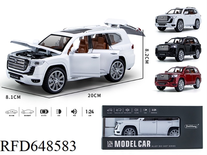 1:24 ROAD PATROL STREET CAR EDITION 6-DOOR ACOUSTO-OPTIC PULL-BACK ALLOY CAR