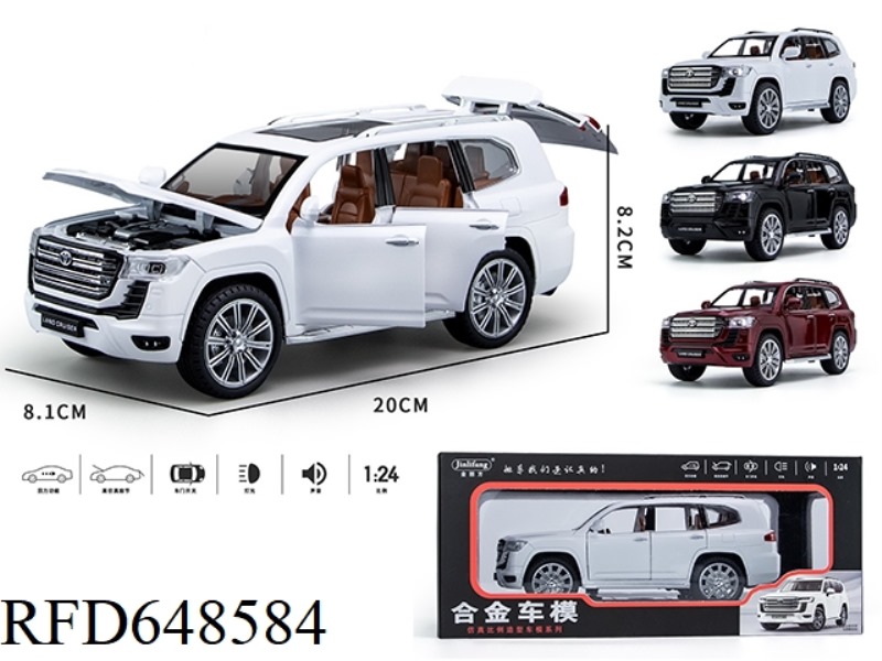 1:24 ROAD PATROL STREET CAR EDITION 6-DOOR ACOUSTO-OPTIC PULL-BACK ALLOY CAR