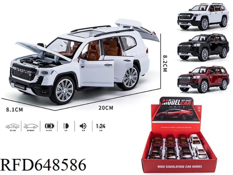1:24 LAND PATROL GT STREET CAR EDITION 8 6-DOOR ACOUSTO-OPTIC PULL-BACK ALLOY CARS