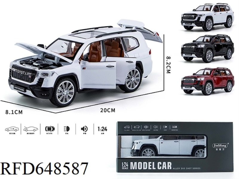 1:24 LAND PATROL GT STREET CAR EDITION 6-DOOR ACOUSTO-OPTIC PULL-BACK ALLOY CAR