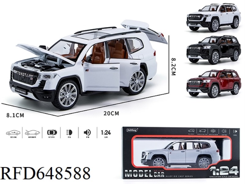 1:24 LAND PATROL GT STREET CAR EDITION 6-DOOR ACOUSTO-OPTIC PULL-BACK ALLOY CAR