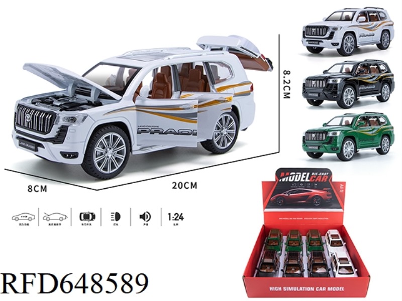 1:24 COOL ROAD ZE STREET CAR EDITION 8 6-DOOR ACOUSTO-OPTIC PULL-BACK ALLOY CARS