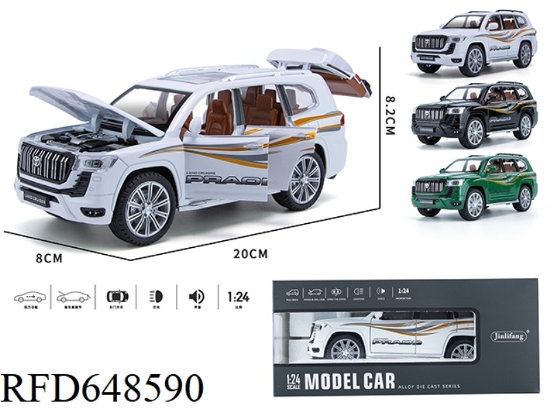 1:24 COOL ROAD STREET CAR EDITION 6-DOOR ACOUSTO-OPTIC PULL-BACK ALLOY CAR