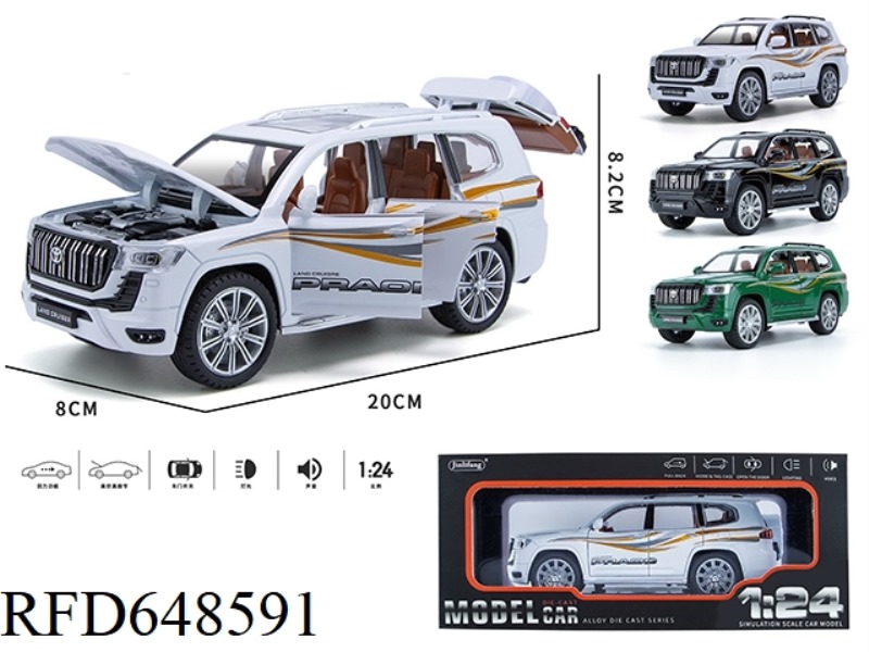 1:24 COOL ROAD STREET CAR EDITION 6-DOOR ACOUSTO-OPTIC PULL-BACK ALLOY CAR