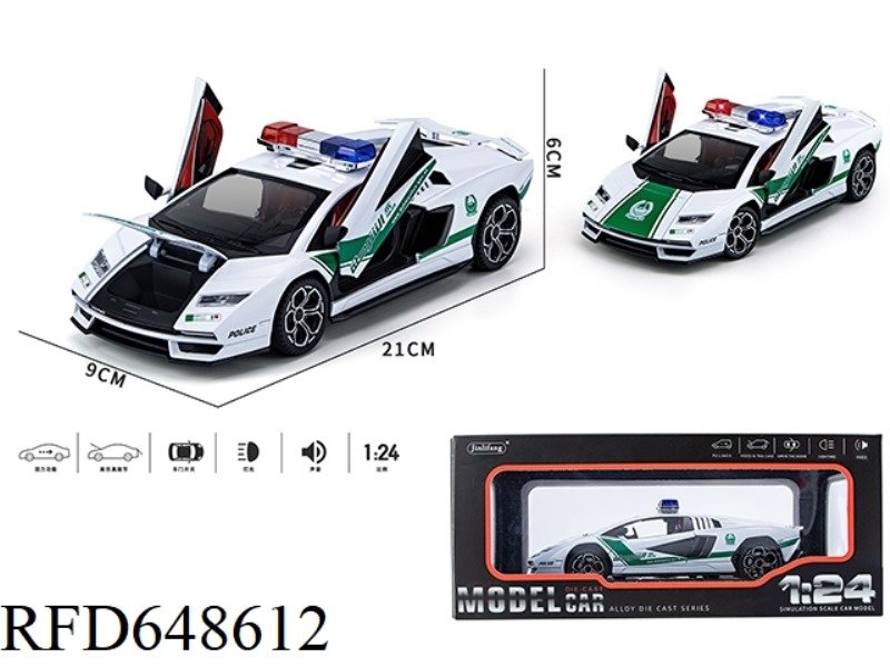 1:24 LAMBORGHINI 800 MIDDLE EAST POLICE CAR EDITION ALLOY CAR