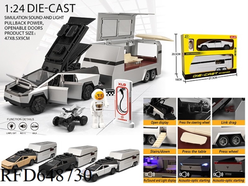 1:24 TESLA PICKUP TRUCK TRAILER TRAILER.