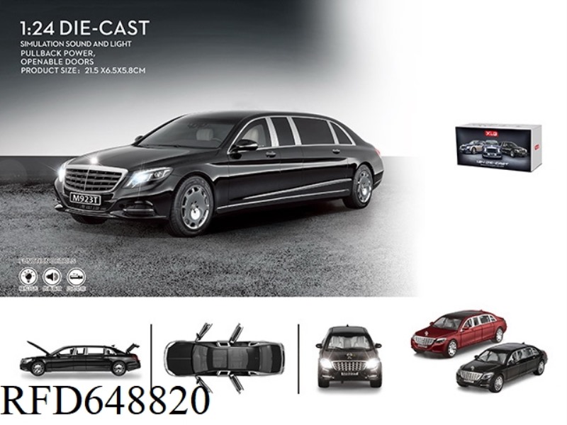 MERCEDES-BENZ EXTENDED 6-SEAT MAIBAKH 1:24 ALLOY CAR MODEL.