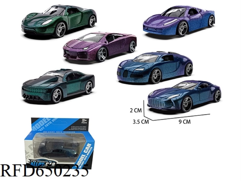 1:60 COLORFUL PEARLESCENT PULL-BACK ALLOY CAR (CHAMELEON)