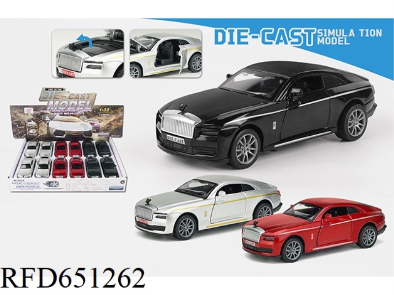 1:32 ALLOY MODEL SHINING THREE DOOR PULL BACK (12 PIECES)