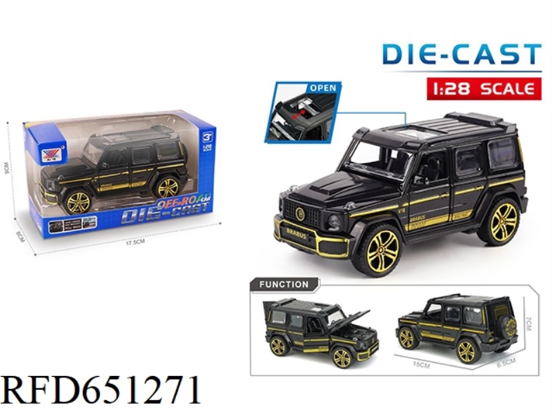1:28 ALLOY MODEL MERCEDES-BENZ BIG G BLACK GOLD VERSION FIVE DOOR PULL BACK (1 ONLY)
