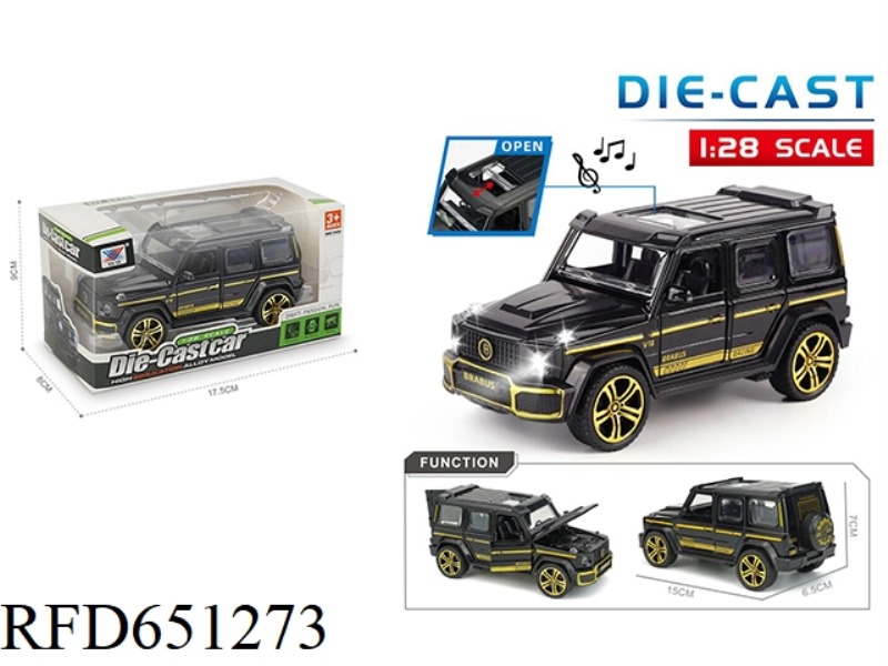 1:28 ALLOY MODEL LARGE G BLACK GOLD VERSION LIGHT MUSIC FIVE DOOR PULL BACK (1 ONLY)