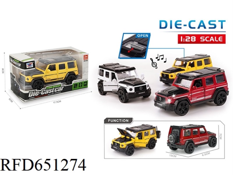 1:28 ALLOY MODEL MERCEDES-BENZ BIG G LIGHT MUSIC FIVE DOOR PULL BACK (1 ONLY)