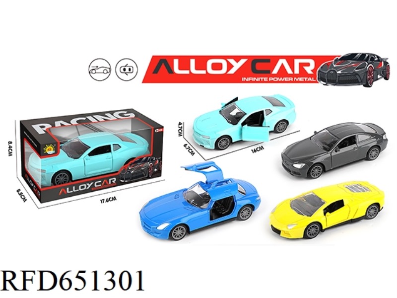 ALLOY DOUBLE DOOR PULL-BACK SPORTS CAR