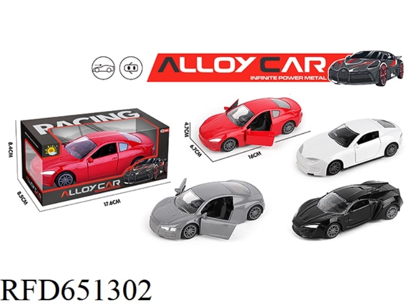 ALLOY DOUBLE DOOR PULL-BACK SPORTS CAR