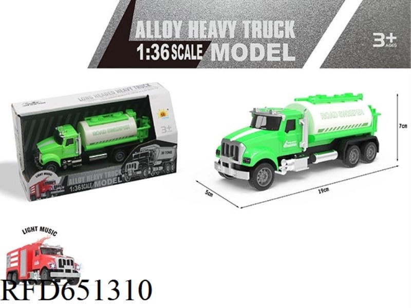 ACOUSTO-OPTIC ALLOY SANITATION PULL-BACK CAR (SPRINKLER)