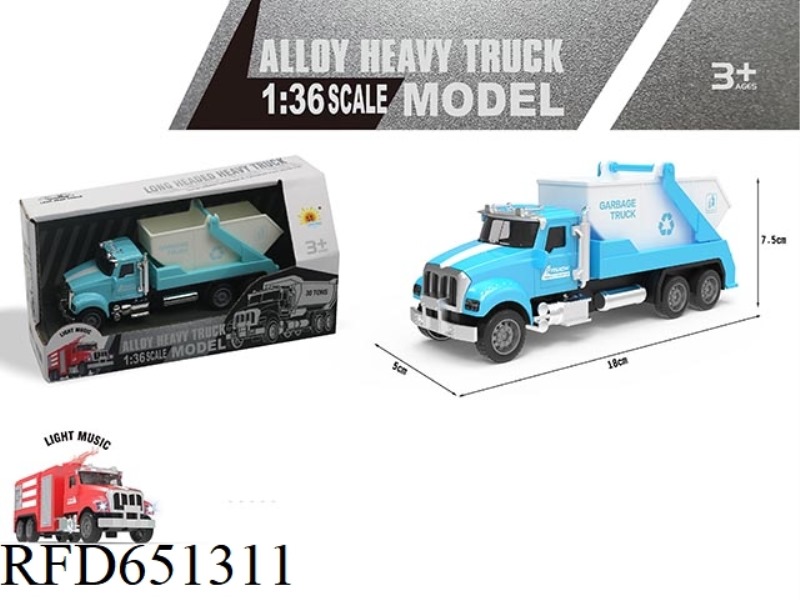ACOUSTO-OPTIC ALLOY SANITATION PULL-BACK TRUCK (DUMP TRUCK)