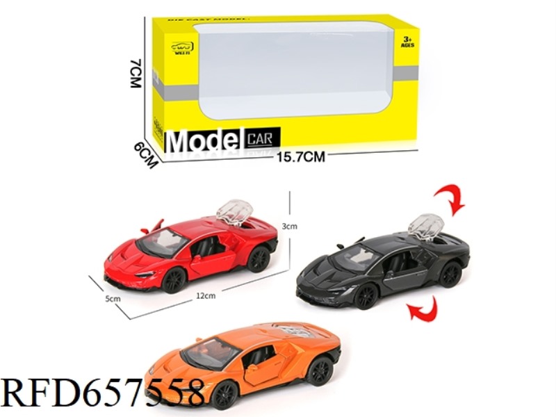 1/36 ALLOY MODEL 3 OPEN DOOR PULL-BACK SPORTS CAR