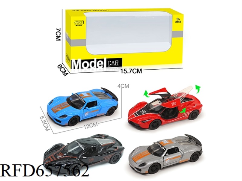 1/36 ALLOY MODEL 3 OPEN DOOR PULL-BACK SPORTS CAR