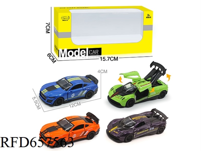1/36 ALLOY MODEL 3 OPEN DOOR PULL-BACK SPORTS CAR