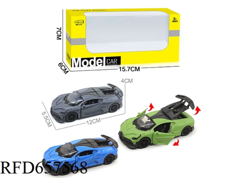 1/36 ALLOY MODEL 3 OPEN DOOR PULL-BACK SPORTS CAR