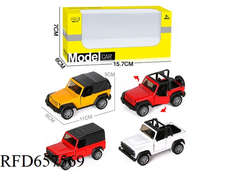 1/36 ALLOY MODEL OFF-ROAD DOOR PULL-BACK CAR