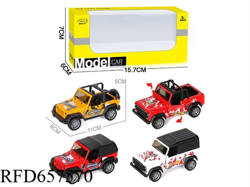 1/36 ALLOY OFF-ROAD OPEN DOOR PULL-BACK CAR PRINTING PLATE