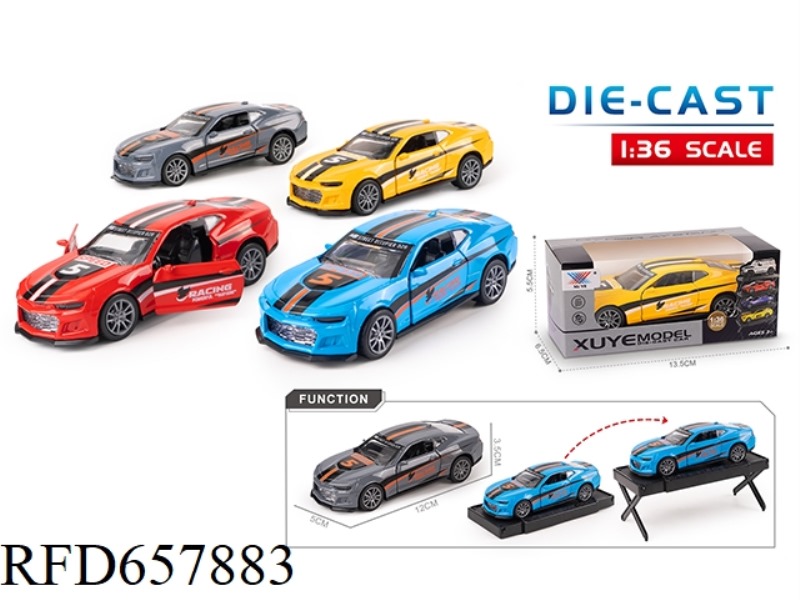 1:36 OPEN DOOR PULL-BACK ALLOY CHEVROLET HORNET MODEL