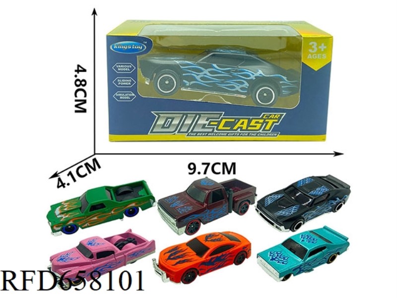 SLIDING ALLOY SIMULATION CAR (FLASH SERIES ELECTROPLATED CAR BOTTOM)