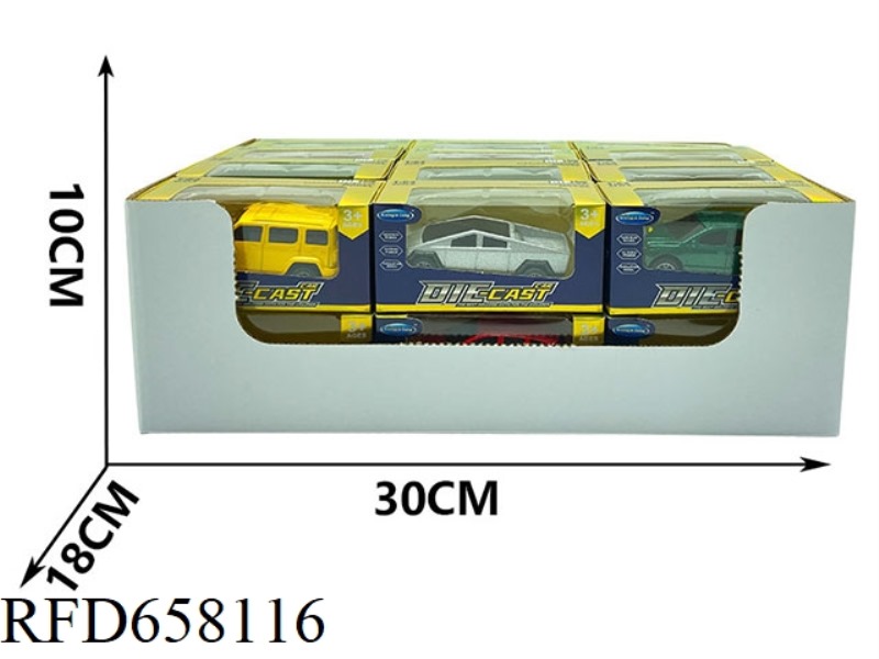 BOOMERANG ALLOY SIMULATION CAR 24PCS