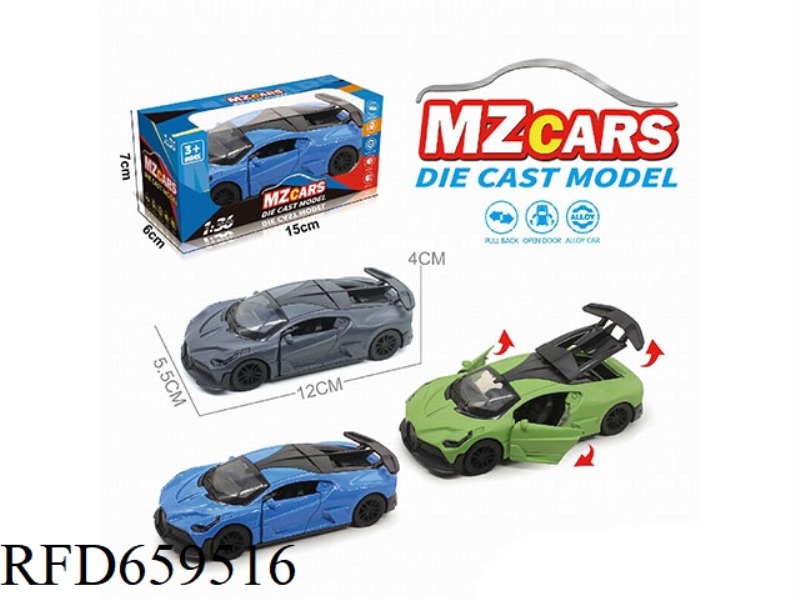 1:36 ALLOY MODEL 3 OPEN DOOR PULL-BACK SPORTS CAR