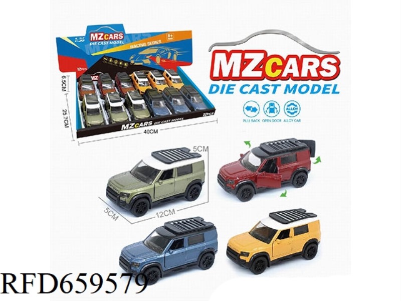 1:36 ALLOY MODEL 3 OPEN DOOR PULL-BACK SUV 12PCS