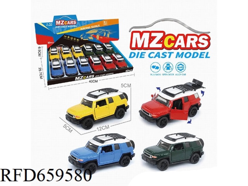 1:36 ALLOY MODEL 3 OPEN DOOR PULL-BACK SUV 12PCS